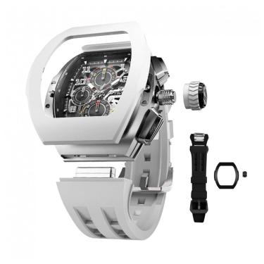 Imagem de TSAR BOMBA Relógio Masculino Intercambiável com 2 Sets de Bezel, Pulseiras e Coroas - Luxo, Resistente à Água 100M, Movimento Quartzo