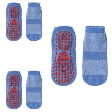 Imagem de 3 Pares de Meias Antiderrapante Infantil 3 Tamanhos TAMANHO:30-35COR:A