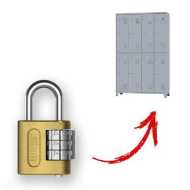 Imagem de Cadeado de segredo colorido stam 25mm