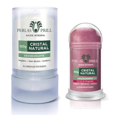 Imagem de Kit Perlas Prill Desodorante Cristal Natural 120+ Mangostão