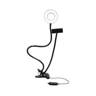 Imagem de Suporte Ring Light Flexível Ajustável Clip Fixador Multilaser AC369