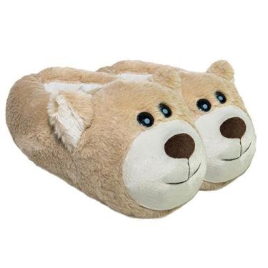 Imagem de Pantufa Urso Unissex Inverno Quentinha Solado Borracha - EGL, M 34/36