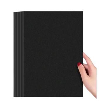 Imagem de Papel Cartão Preto Para Artesanato DIY, Papel Grosso A4 A5 Para Desenh