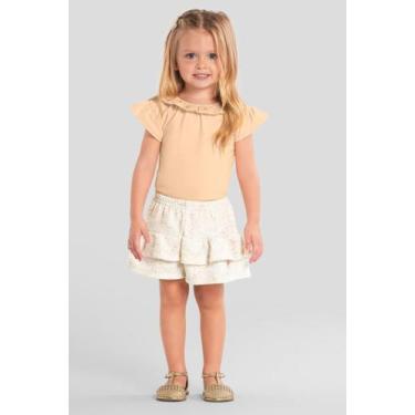 Imagem de Conjunto infantil menina bordado floral Mundi, 1, Laranja