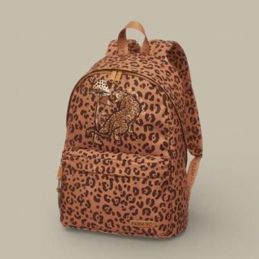 Imagem de Mochila Xodó Farm Estampa Silk Onça Cogumelos Original