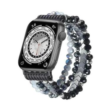 Imagem de Pulseira De Elástico Com Contas Para Apple Watch Feminina, Compatível 