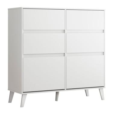 Imagem de Cômoda Sapateira 4 Gavetas 2 Portas Kansas