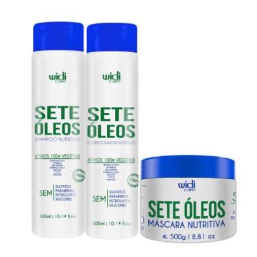 Imagem de Kit Widi Care Sete Óleos Shampoo Condicionador Máscara 500g