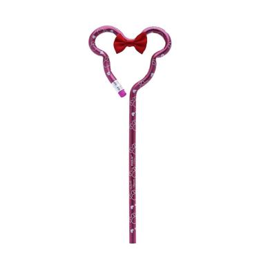 Imagem de Lápis Preto HB com Borracha Molin do Brasil Face Decorativo Disney Minnie Rosa 1 Unidade