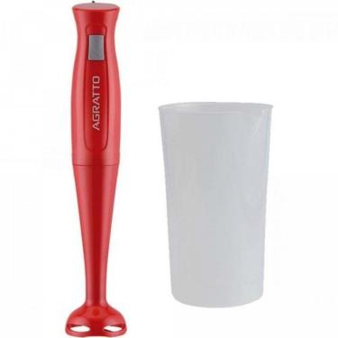 Imagem de Mixer de Mão Agratto MXV-01 200W Vermelho com Lâminas em Aço Inox e Corpo Desmontável 110V