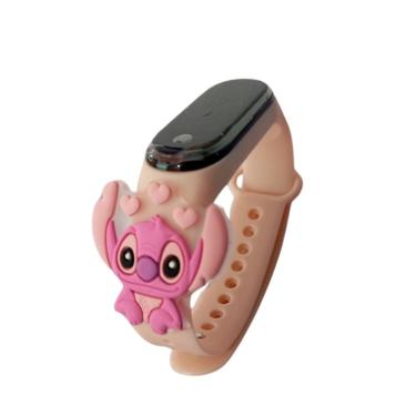 Imagem de Relógio Infantil Feminino Angel Stitch Analógico com Ponteiros Resistente à Água Angel Nudi Coraçao OEM