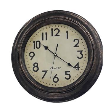 Imagem de Relógio de Parede Estilo Madeira Gigante MDF 45CM Retrô com Acabamento de Qualidade Marrom MDF Decoracao E Iluminação