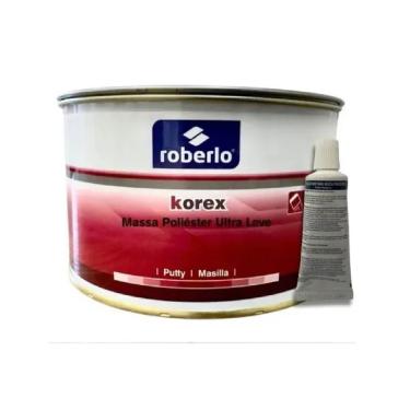 Imagem de Massa Poliéster para Reparo Automotivo Korex Ultra Leve Alto Rendimento com Excelente Lixabilidade 750ML Roberlo