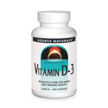 Imagem de Suplemento Source Naturals Vitamina D-3 2000 UI - 200 cápsulas-Unissex