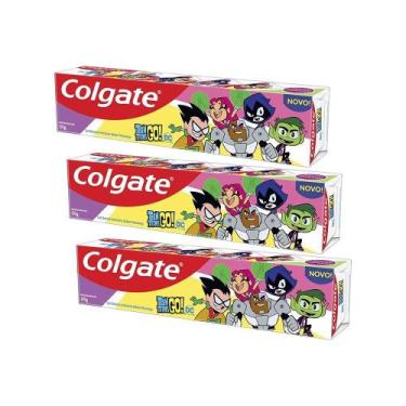 Imagem de Kit 3 Cremes Dentais Kids Colgate Teen Titans Go 60g