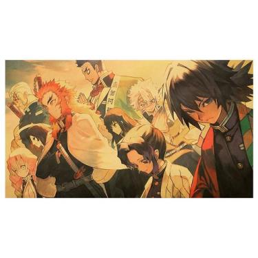 Imagem de Pôster Demon Slayer Coleção de Personagens A 70,5x39cm - taiyuanketanm