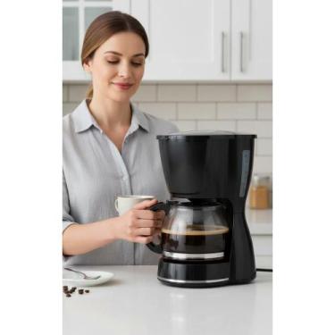 Imagem de 2x Cafeteira Elétrica 18 Xícaras Preta 550W Base Quente - Congratulati