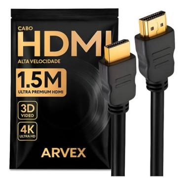 Imagem de Cabo HDMI 4K 2.0 Blindado 1,5 Metros Full HD ARVEX