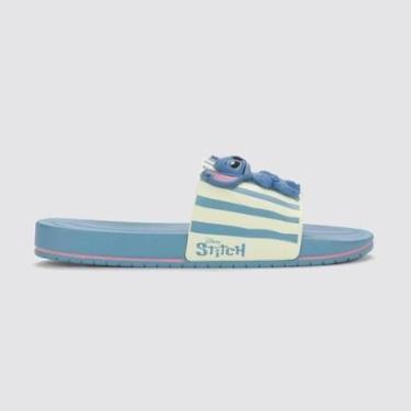 Imagem de Chinelo Stitch Angel Mania Plus Listrado Infantil Disney Slide Gaspea Grendene Kids-Uni...