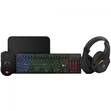 Imagem de Combo Gamer Ninja Squad 4 Em 1, Headset, Teclado, Mouse e Mousepad, GN