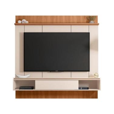 Imagem de Painel para TV até 65 Caemmun Vênu, Off White e Freijó