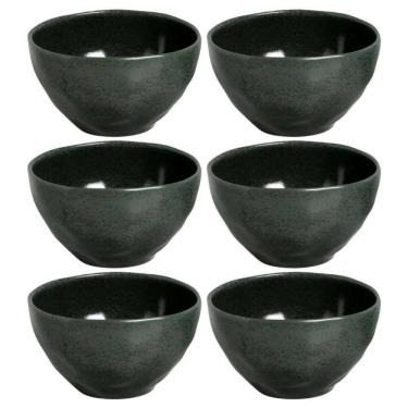 Imagem de Conjunto 6 Bowls 558ml Orgânicos Verde Cerâmica Arauco Porto Brasil Tigela Servir