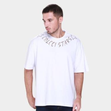 Imagem de Camiseta Colcci Casual Masculina, Branco, GG