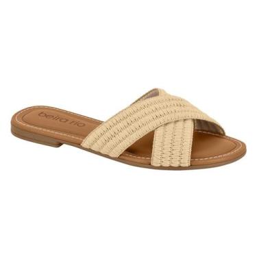 Imagem de Sandália Rasteirinha Natural Casual Feminino Beira Rio 8552208 Areia, 
