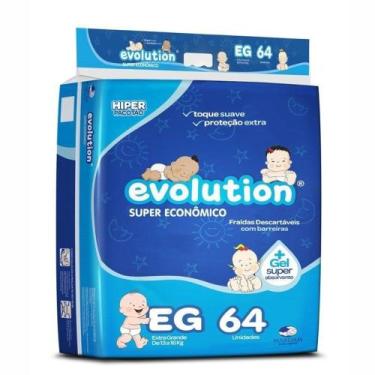 Imagem de Fralda Descartável Evolution Econômico Hiper EG Com 64 Unidades - Mard