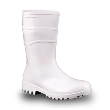 Imagem de Bota PVC borracha Cor Branca com Forro - 82BPC600 Bracol, 39, Branco