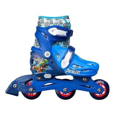 Imagem de Patins in Line Infantil Os Vingadores Multikids - Azul, Azul, 31-34