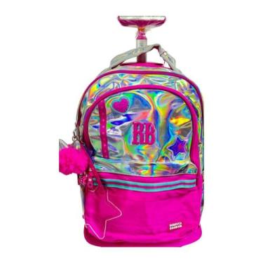 Imagem de Mochila De Rodinhas E Costas Juvenil Rebecca Bonbon Holográfica RB2701