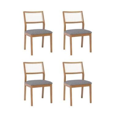 Imagem de Kit 4 Cadeiras para Sala de Jantar Estofadas Bella - Cimol