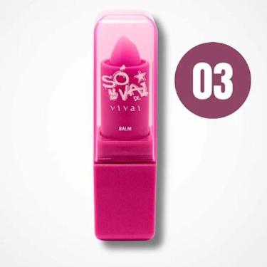 Imagem de Lip Balm Hidratante Labial Só Vai de Vivai Cor 03