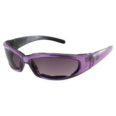Imagem de Birdz Óculos de sol femininos acolchoados para motocicleta, armação roxa com lentes superescuras da Eyewear Chill