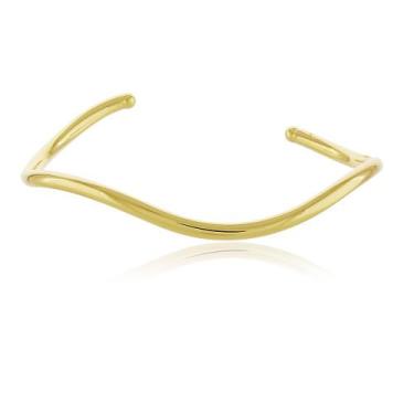 Imagem de Bracelete Tubo Ondulado - Banho Ouro 18k - Via Acessorios