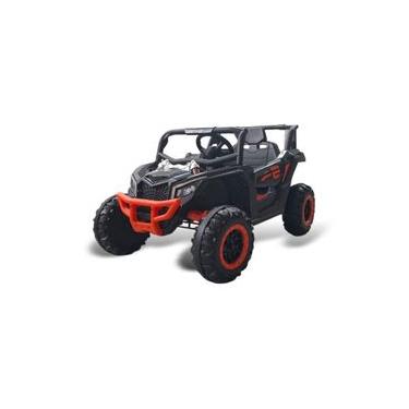 Imagem de Quadriciclo Utv Elétrico Bang Toys Infantil 12v R3 Preto Com Laranja Bivolt