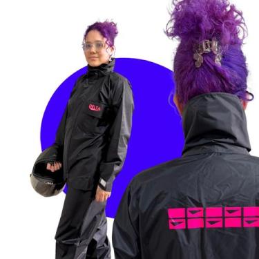 Imagem de Capa de Chuva Delta Nylon Impermeável Masculina e Feminina Refletivo F