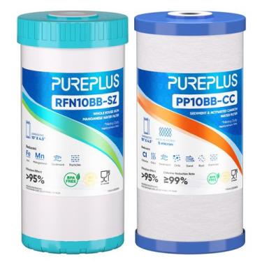 Imagem de Filtro de água PUREPLUS 4,5x10 de 2 estágios para toda a casa, 1 pacot