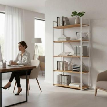 Imagem de Estante Metálica Modular com 5 Prateleiras Multiuso Organizadora Indus