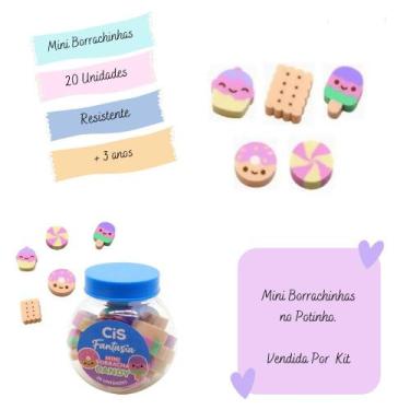 Imagem de Borracha Mini Fantasia Pote com 20 Unidades  CIS