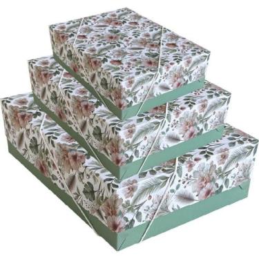 Imagem de Caixa para Presente com Tampa PQ 16X16X7 ELAST. Estampada PCT.C/20 - C