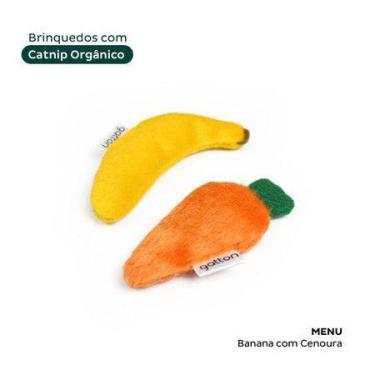 Imagem de Brinquedo Catfood com Catnip Orgânico para gatos - Banana e Cenoura - 