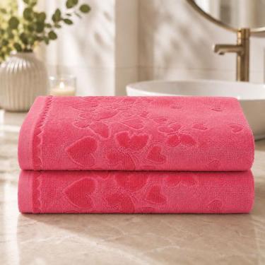 Imagem de kit 2 Toalhas Lavabo Pequenas Mãos 100% Algodão Aveludadas 30x45 cm - 