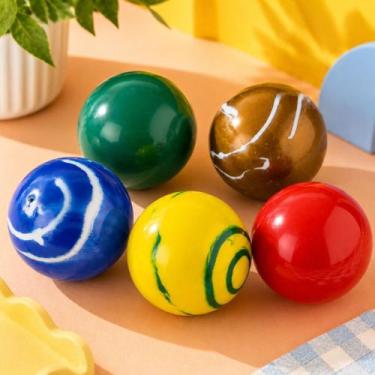 Imagem de Kit 5 Bolas Infantil Colorida Recreação Brinquedo Resistente Diversão 