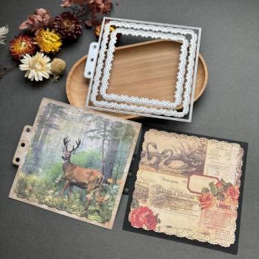 Imagem de Matriz de Corte Metálica LZBRDY Moldura de Renda 14 x 13 cm
