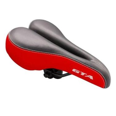 Imagem de Selim mtb gta 10738 costurado vazado preto/vermelho