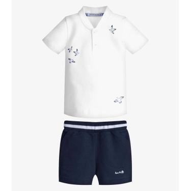 Imagem de Conjunto Infantil Camiseta Com Bermuda Trick Nick Branco