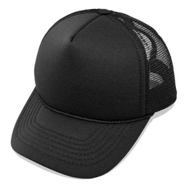 Imagem de Boné Trucker Liso Telinha Unissex Aba Curva Casual Dia A Dia - Slim Fi