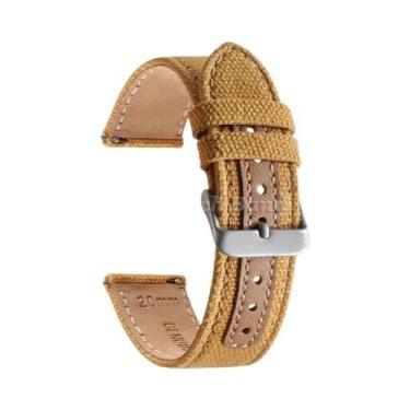 Imagem de Pulseira De Relógio Unissex Vintage Em Couro Genuíno E Nylon Com Liber